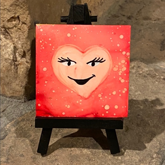 Valentines Day Hand Painted Heart Magnet - Picture 5 of 5